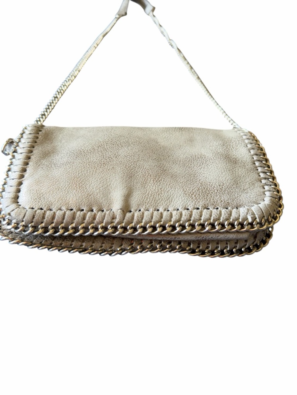 Sondra Roberts Silver Metallic Chain Crossbody Bag Y2K Boho Festival Purse - Picture 9 of 10